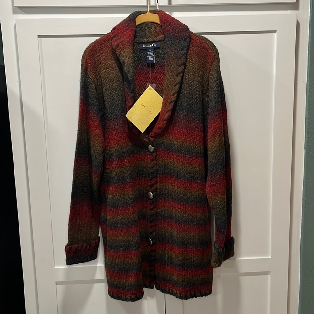 Denim & Co NWT Mohair, Alpaca blend Cardigan 1X